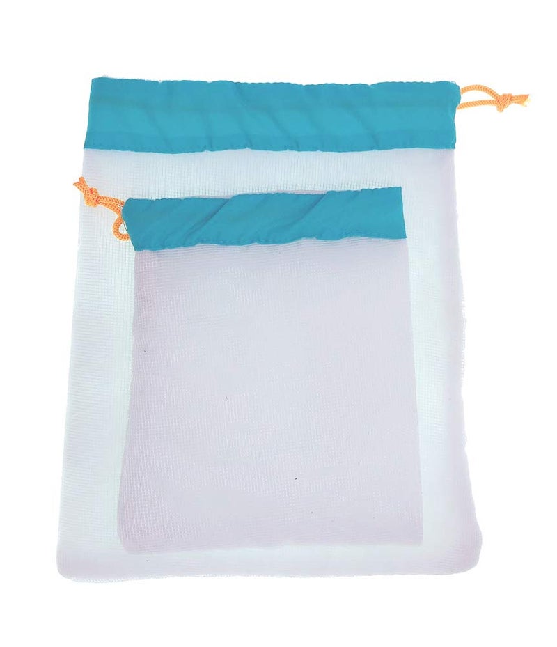 HORTIPOTS Pump Barrier Bag Small Filter Protector, Trapezoid-Shaped Fine Mesh with Inner Filter 9 x 7 inch for Indoor Aquariums, Aquaponic, and Hydroponic Systems - Image 2